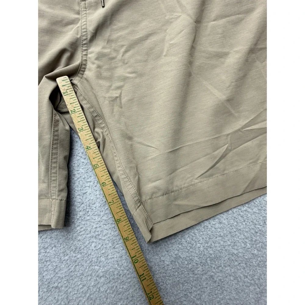 Faherty All Day Shorts Mens 40 Beige Chino 9 Inseam Drawstring Stretch Casual